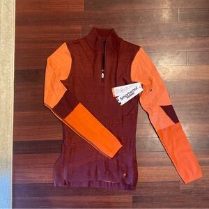 Smartwool “Wonder Woman 1/4 Zip Long Sleeve Top - Colorblock” with tags, XS